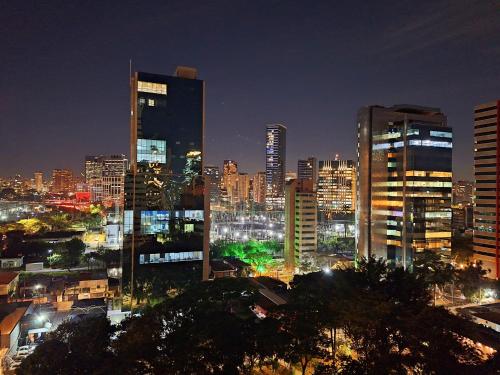Общий вид на город Сан-Паулу или вид на город из апарт-отеля