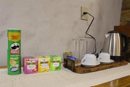 Παροχές για τσάι/καφέ στο Refúgio Terras da Serra Suítes