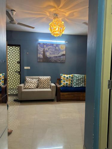 Χώρος καθιστικού στο Starry Night 1 and half BHK in Casa Rio Palava