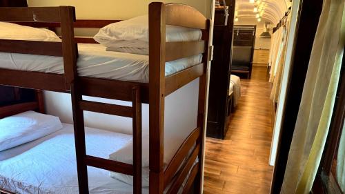a couple of bunk beds in a room at Daintree Beach Resort in Wonga