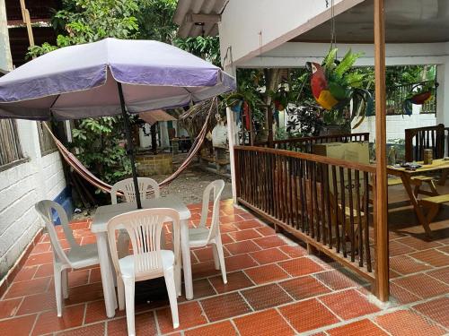 Αίθριο ή υπαίθριος χώρος στο Cabaña Pepa Mar Azul