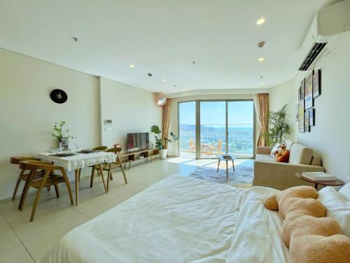 Ένα ή περισσότερα κρεβάτια σε δωμάτιο στο Condotel The Song Vũng Tàu - Apartment Near The Beach