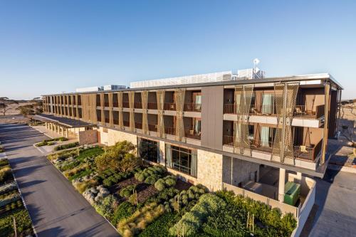 an aerial view of a building with plants at Monarto Safari Resort in Monarto