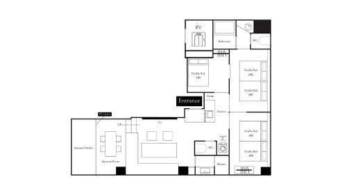 a house with a viewfloor plan at Comforts81 DOTONBORI in Osaka
