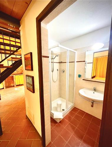 Ένα μπάνιο στο Agriturismo Bike Hotel Podere Giarlinga