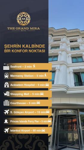 a sign in front of a building at The Grand Mira Business Hotel in Istanbul