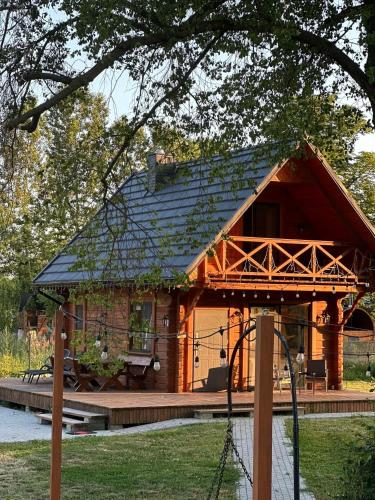 Poleskie zacisze, domek czapla na wyłączność, kominek, balia,sauna