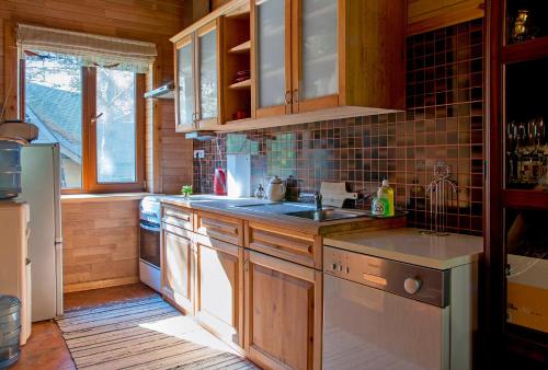 Kuchyň nebo kuchyňský kout v ubytování Guest House Pītagi