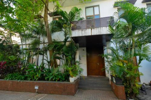 a house with a bunch of plants in front of it at Dia Hotels and Homes Nerul Goa - Villas and Apartments in Nerul