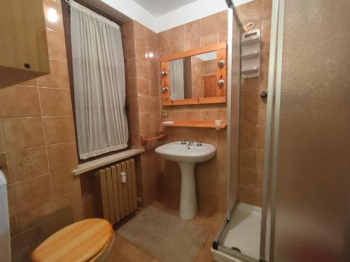 Koupelna v ubytování appartamento marmotta