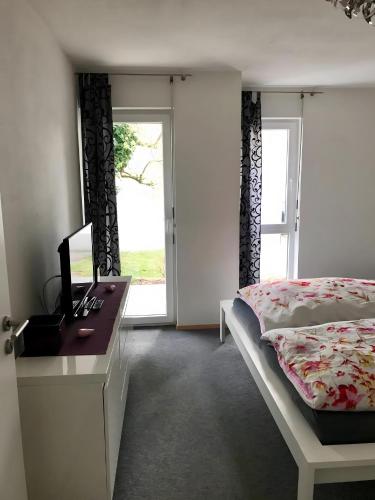 Postel nebo postele na pokoji v ubytování Ferienwohnung Annabelle