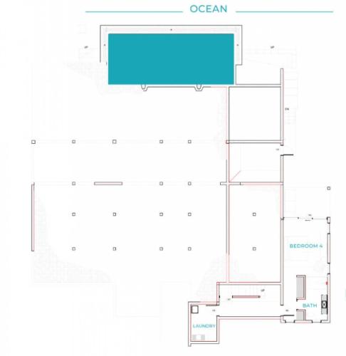 a floor plan of a house at Villa Azure Turks Caicos in Leeward