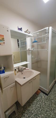 Et badeværelse på Appartement plein sud les Cyclades