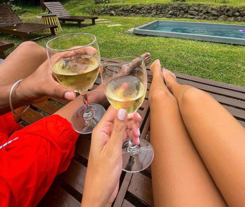 Nápoje v ubytování L'escapade créole bungalow vanille jacuzzi sans vis à vis privatif