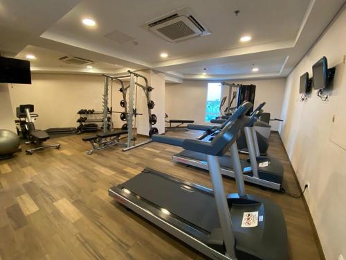 Fitness centrum a/nebo fitness zařízení v ubytování Lego Japanese Style by Acewin Dragon Inn