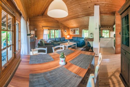 Χώρος καθιστικού στο Chalet Bellevue