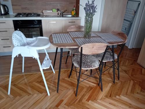 Kuchyň nebo kuchyňský kout v ubytování Apartmani Ani