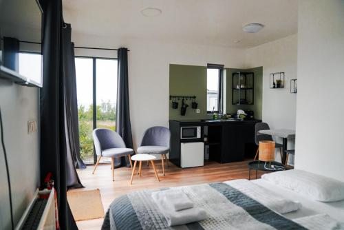 Zona de estar de Hotel Hafnarfjall