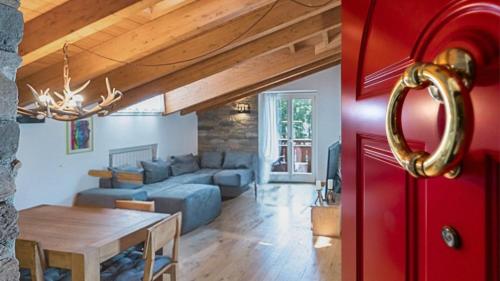 Posezení v ubytování Chalet la Segheria