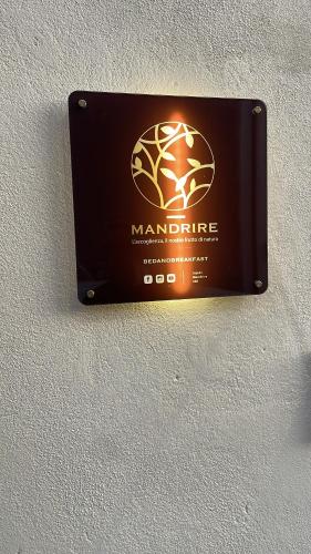 a sign on a wall that says manpire on it at Mandrire in Usini