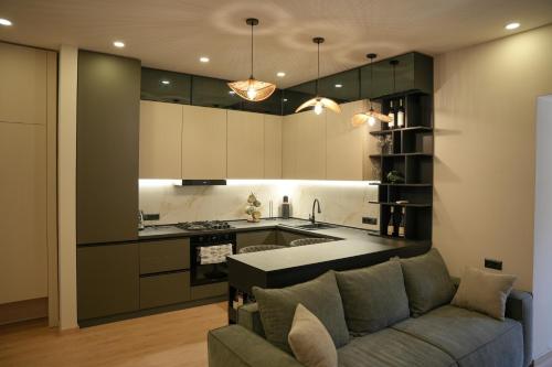 Kuchyň nebo kuchyňský kout v ubytování Apartment Felix Varla