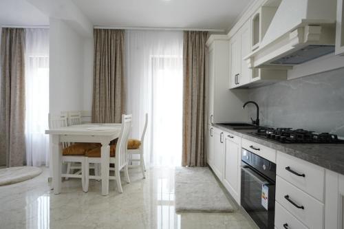 Kuchyň nebo kuchyňský kout v ubytování Apartament ultracentral NICOL