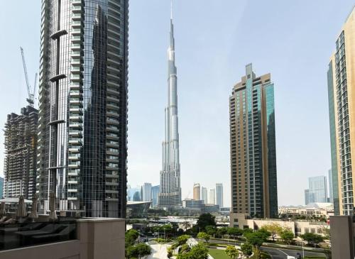 High-Rise Apartment by Burj and Fountain