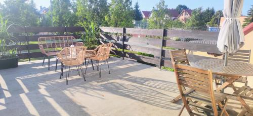 Balkón alebo terasa v ubytovaní Apartamenty Baltic Sea Wieniawskiego