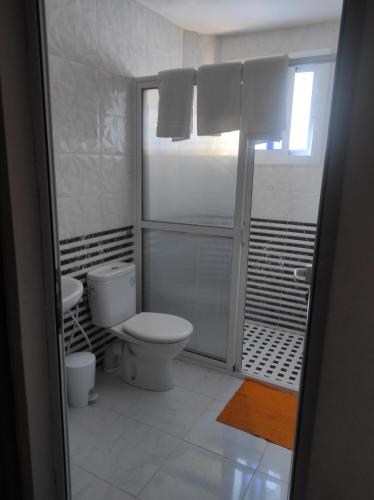 Koupelna v ubytování Hotel Rama