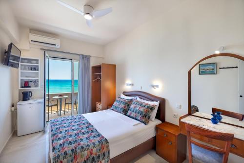 Ένα ή περισσότερα κρεβάτια σε δωμάτιο στο Morpheas Apartments