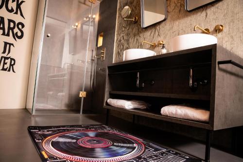 Koupelna v ubytování Design-Hotel JAMS