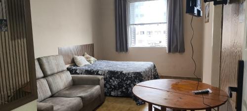 Ένα ή περισσότερα κρεβάτια σε δωμάτιο στο Apartamento vista mar
