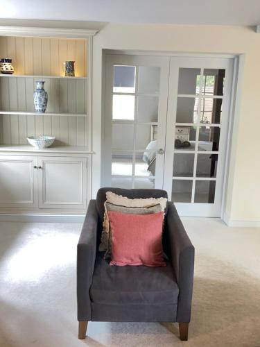 Ruang duduk di Beautiful flat in Harrogate, 2 kingsize beds