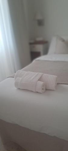 two white beds sitting next to each other at B&B La Loggia in Lonato del Garda