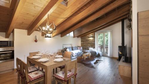 Posezení v ubytování Chalet la Segheria