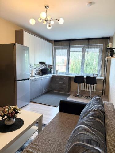 Кухня или мини-кухня в Apartamentai prie BIG
