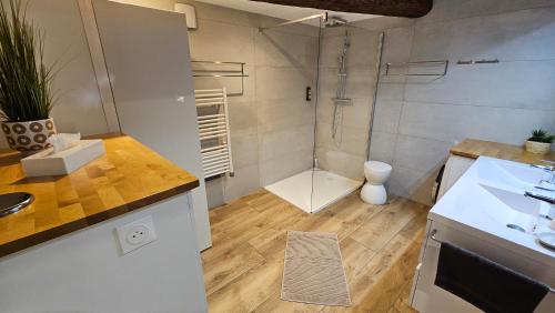 Koupelna v ubytování Gîte Du XVe