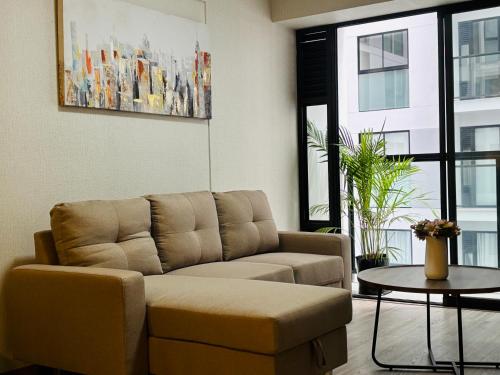 Posezení v ubytování Modern and centrally located with a rooftop