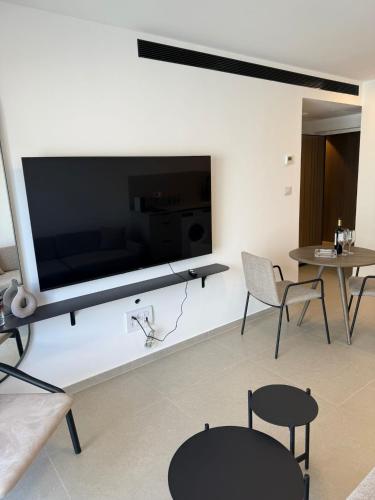TV a/nebo společenská místnost v ubytování oR-Ya Suite- U360