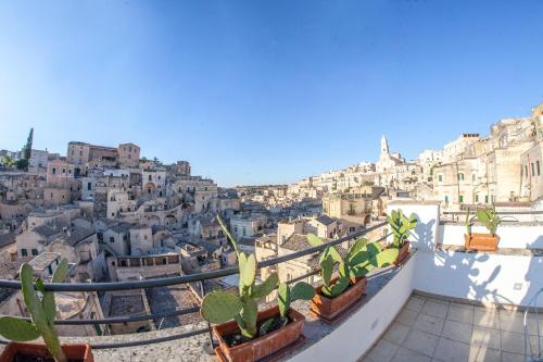 Nespecifikovaný výhled na destinaci Matera nebo výhled na město při pohledu z penzionu