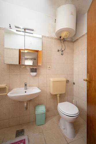 a bathroom with a toilet and a sink at Apartment Zubovici 9365d in Zubovići