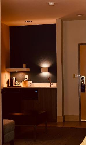 a kitchen with a sink and a counter at Holiday Inn Express Berkeley by IHG in Berkeley