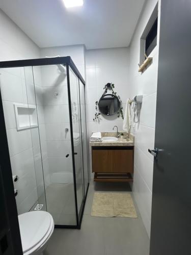 Koupelna v ubytování UaiFlat! Conforto, praticidade e com jacuzzi!