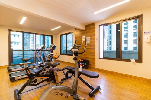Fitness centrum a/nebo fitness zařízení v ubytování Kaza Noah Jacques Pilon Centro