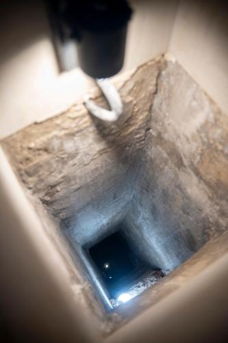 a bathroom sink with a white pipe in it at Desideri di Puglia in Barletta