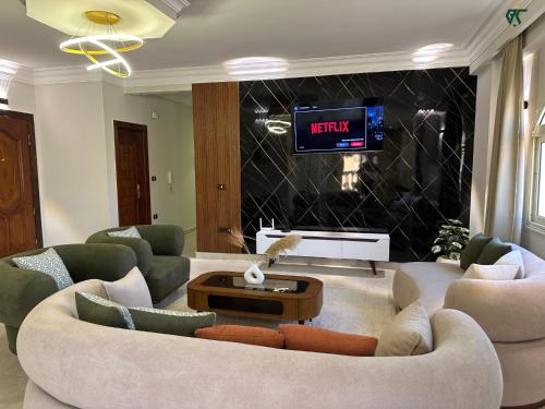 Posezení v ubytování SKY LOUNGE by BC residence
