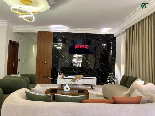Posezení v ubytování SKY LOUNGE by BC residence