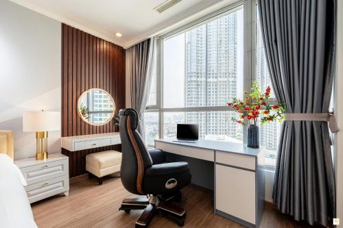 Χώρος καθιστικού στο Landmark Étoile by Vinhomes Saigon