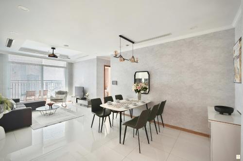 Χώρος καθιστικού στο Landmark Étoile by Vinhomes Saigon