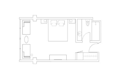 a floor plan of a house at Almyra in Paphos City